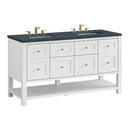 James Martin Breckenridge 60" Double Bathroom Vanity, Bright White