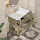 James Martin Lucian 36" Single Bathroom Vanity, Pebble Oak
