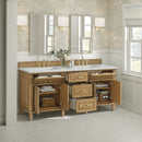 James Martin Lorelai 72" Double Bathroom Vanity, Light Natural Oak