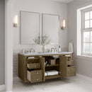 James Martin Chicago 60" Double Bathroom Vanity, Walnut Whisper