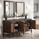 James Martin Addison 72" Double Bathroom Vanity, Mid-Century Acacia