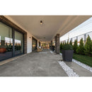 quarzo gray porcelain pavers 24x24in matte floor tile LPAVNQUAGRA2424 installed on a big porch
