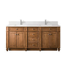 James Martin Bristol 72" Double Bathroom Vanity, Saddle Brown