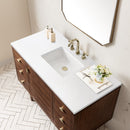James Martin Amberly 48" Dual Mount Single Bathroom Vanity, Mid-Century Walnut
