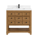 James Martin Malibu 36" Single Bathroom Vanity, Amber Birch