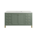 James Martin Chicago 60" Single Bathroom Vanity, Smokey Celadon