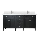 James Martin Brittany 72" Double Bathroom Vanity, Black Onyx