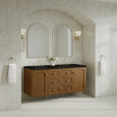 James Martin Laurent 60" Dual Mount Double Bathroom Vanity, Honey Oak