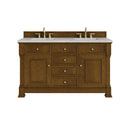 James Martin Brookfield 60" Double Bathroom Vanity, Honey Oak