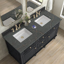 James Martin Lorelai 60" Double Bathroom Vanity, Black Onyx