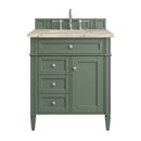 James Martin Brittany 30" Single Bathroom Vanity, Smokey Celadon