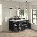 James Martin Lorelai 60" Double Bathroom Vanity, Black Onyx