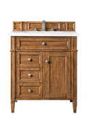 James Martin Brittany 30" Single Bathroom Vanity, Saddle Brown