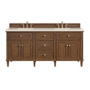 James Martin Lorelai 72" Double Bathroom Vanity, Mid-Century Walnut