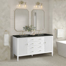 James Martin Myrrin 60" Double Bathroom Vanity, Bright White