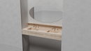 HANDCRAFTED CUSTOM TRAVERTINE DOUBLE SINK (TR-133)