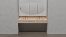 HANDCRAFTED CUSTOM TRAVERTINE DOUBLE SINK (TR-133)