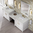 James Martin Bellshire 96" Double Bathroom Vanity, Bright White