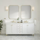 James Martin Chicago 72" Double Bathroom Vanity, Glossy White