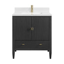 James Martin Myrrin 30" Single Bathroom Vanity, Carbon Oak