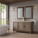 James Martin Portland 60" Double Bathroom Vanity, Whitewashed Walnut