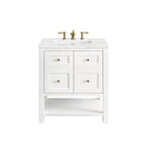 James Martin Breckenridge 30" Single Bathroom Vanity, Bright White