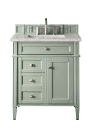 James Martin Brittany 30" Single Bathroom Vanity, Sage Green