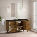 James Martin Laurent 60" Dual Mount Single Bathroom Vanity, Honey Oak