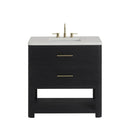 James Martin Lucian 36" Single Bathroom Vanity, Carbon Oak