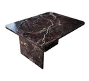 Rosso Levanto Marble Coffee Table - Polished Natural Stone Finish 24 x 31.5 x 16
