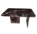 Rosso Levanto Marble Coffee Table - Polished Natural Stone Finish 24 x 31.5 x 16