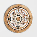 Round Aluminum Backed Multi Finish Canvas Marble Medallions 48