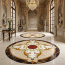 Round Aluminum Backed Multi Finish Delight Marble Medallions 48