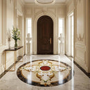 Round Aluminum Backed Multi Finish Delight Marble Medallions 48