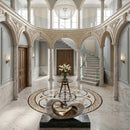 Round Aluminum Backed Multi Finish Diana Marble Medallions 48