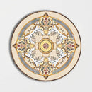 Round Aluminum Backed Multi Finish Flourishing Gray Marble Medallions 48