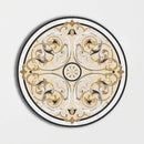 Round Aluminum Backed Multi Finish Milan Black Marble Medallions 48