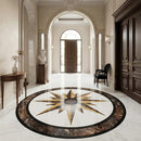 Round Aluminum Backed Multi Finish North Star Marble Medallions 36