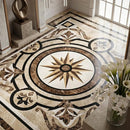 Round Aluminum Backed Multi Finish North Star Marble Medallions 36