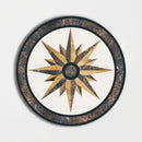 Round Aluminum Backed Multi Finish North Star Marble Medallions 36