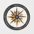 Round Aluminum Backed Multi Finish North Star Marble Medallions 48