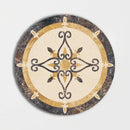 Round Aluminum Backed Multi Finish Primavera Marble Medallions 48