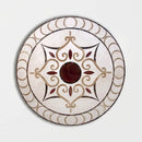 Round Aluminum Backed Multi Finish Sonoma Marble Medallions 36