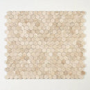 Royal Beige Honed Hexagon Marble Mosaics 10 3/8x12