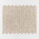 Royal Beige Honed Herringbone 5/8x3 Marble Mosaics 10 7/16x12 13/16