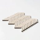 Royal Beige Honed Herringbone 5/8x3 Marble Mosaics 10 7/16x12 13/16