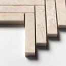 Royal Beige Honed Herringbone 5/8x3 Marble Mosaics 10 7/16x12 13/16