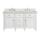 James Martin Lorelai 60" Double Bathroom Vanity, Bright White