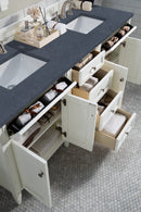 James Martin Brittany 72" Double Bathroom Vanity, Bright White