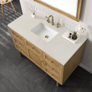 James Martin Laurent 48" Dual Mount Single Bathroom Vanity, Light Natural Oak